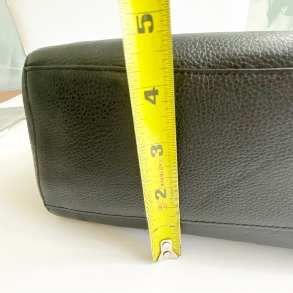 COACH F12184 Black Pebbled Leather TOWN Tote Shoulder Bag Purse Gold Hardware - Picture 12 of 16